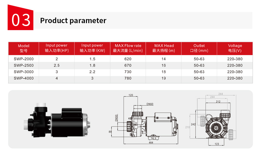 NEMA standard SPA pump(图3) NEMA standard SPA pump(图3)